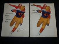 1947 HARRISBURG PA HIGH SCHOOL FOOTBALL PROGRAMS LOT OF 2 ISSUES - J 6777
