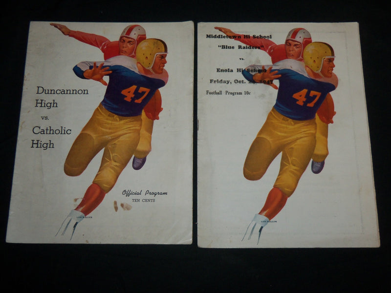 1947 HARRISBURG PA HIGH SCHOOL FOOTBALL PROGRAMS LOT OF 2 ISSUES - J 6777