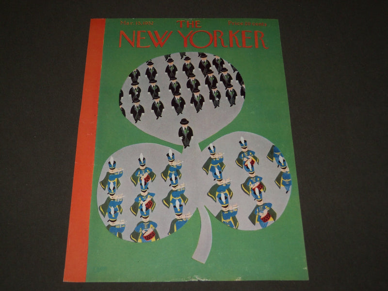 1952 MARCH 15 NEW YORKER MAGAZINE FRONT COVER ONLY - GREAT ART FOR FRAMING