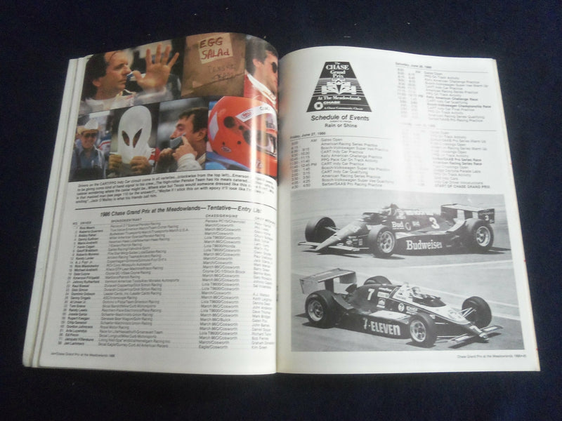 1986 JUNE 27-29 THE CHASE GRAND PRIX RACING PROGRAM - THE MEADOWLANDS - SP 3929K
