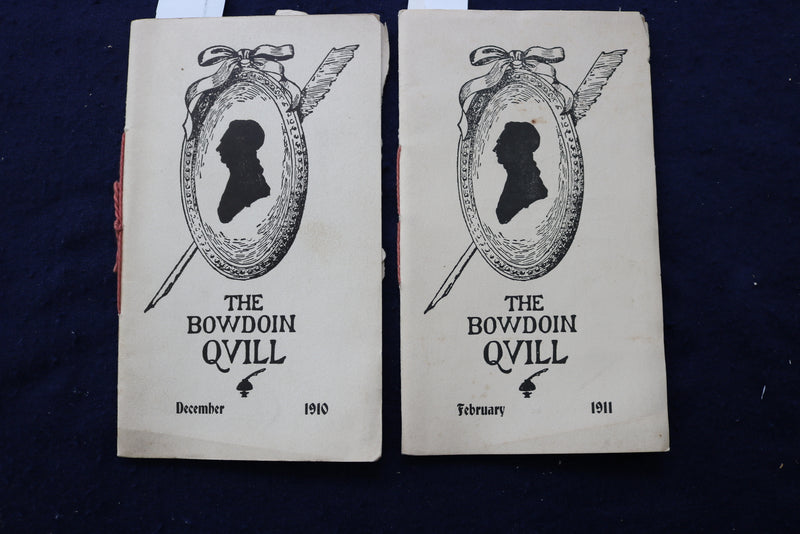 1910-1911 THEBOWDOIN QUILL SOFTCOVER BOOKS- LOT OF 2 - K 831