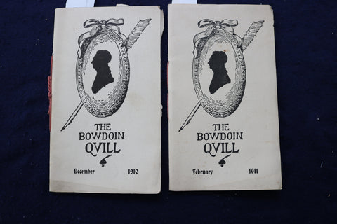 1910-1911 THEBOWDOIN QUILL SOFTCOVER BOOKS- LOT OF 2 - K 831