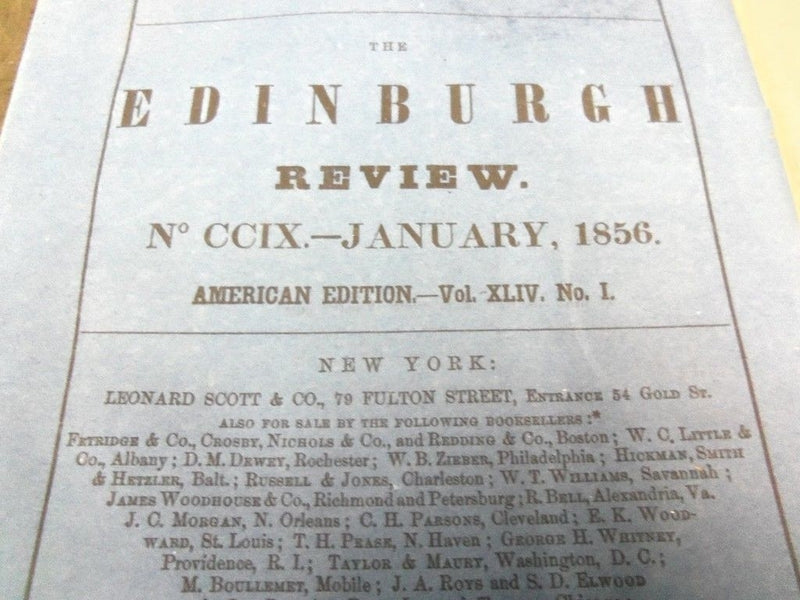 1854-1856 EDINBURGH WESTMINSTER LONDON BLACKWOOD MAGAZINE LOT OF 4 - O 1916