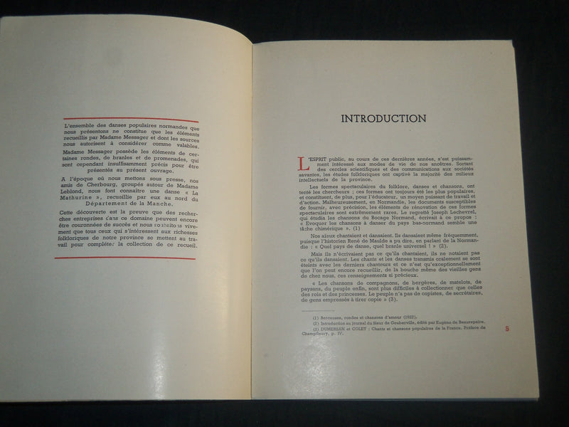 1950 25 DANSES NORMANDES FRENCH BOOK BY JEANNE MESSAGER - NICE PHOTOS - KD 5716