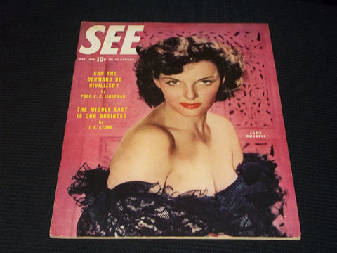 1946 MAY SEE MAGAZINE - JANE RUSSELL FRONT COVER - E 20020