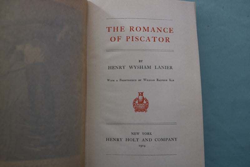 1904 THE ROMANCE OF PISCATOR HARDCOVER BOOK BY H.W. KABUER - KD 9703