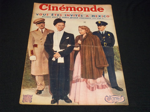1950 JANUARY 9 CINEMONDE MAGAZINE - JANE POWELL & RODDY MCDOWALL COVER - E 24831