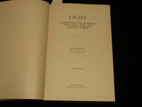 1921 LIGHT TEXTBOOK FOR STUDENTS WHO HAVE HAD ONE YEAR OF PHYSICS - KD 6373