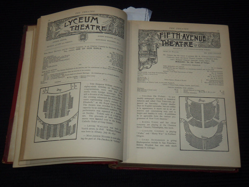 1886 MARCH-SEPTEMBER THE THEATRE ILLUSTRATED MAGAZINE BOUND VOLUME - KD 3806O