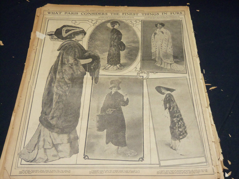 1910-1911 BOSTON HERALD SUNDAY MAGAZINE SECTIONS LOT OF 28 - NICE PHOTOS - UP 93