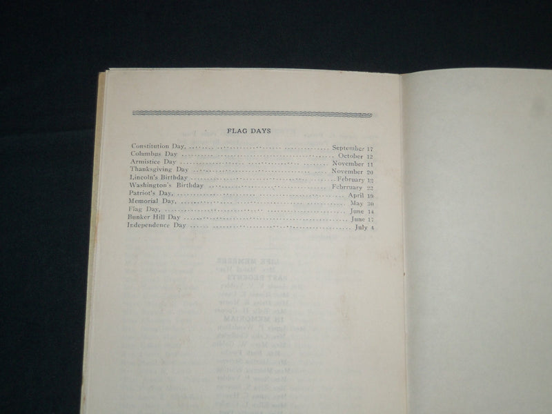 1941-1942 ON-TI-ORA CHAPTER DAUGHTERS OF THE AMERICAN REVOLUTION BOOK - J 4301
