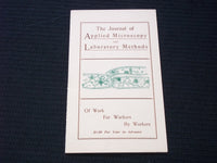 1901 A JOURNAL OF APPLIED MICROSCOPY & LABORATORY METHODS SOFTCOVER BOOK- J 7184