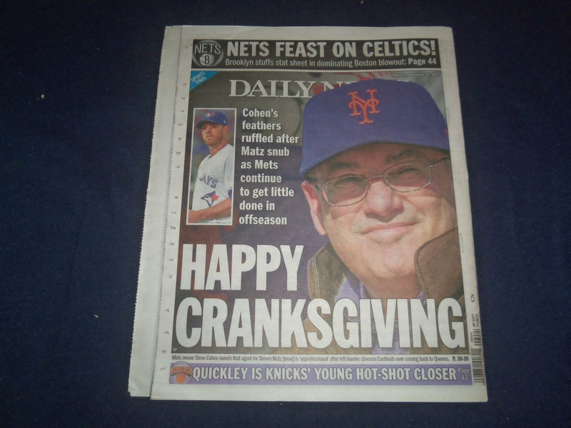 2021 NOVEMBER 25 NEW YORK DAILY NEWS NEWSPAPER - AHMAUD ARBERY, 3 FOUND GUILTY