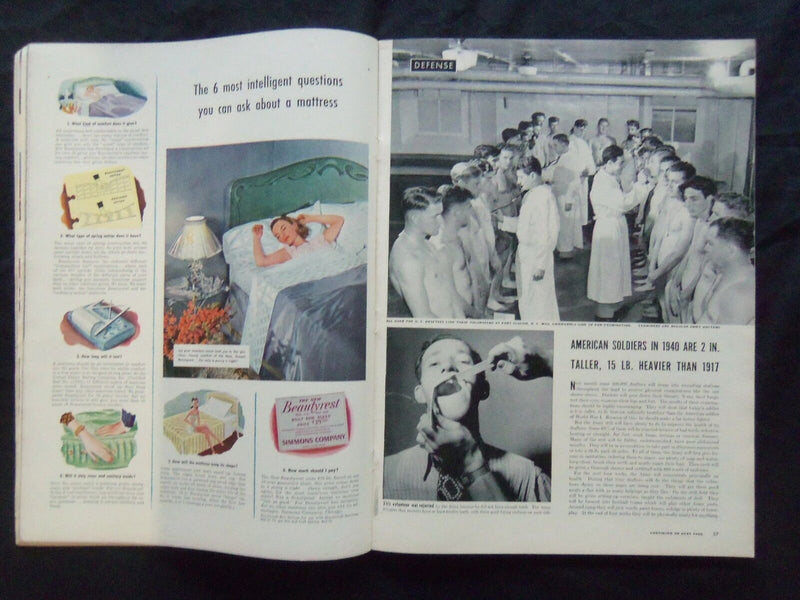 1940 OCTOBER 21 LIFE MAGAZINE - SWEATERS IN FASHION - L 205