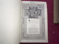 1898 JAN-DEC THE BUILDER U. K. MAGAZINE BOUND VOLUMES - 2 VOLS - FOLD OUTS - C 4