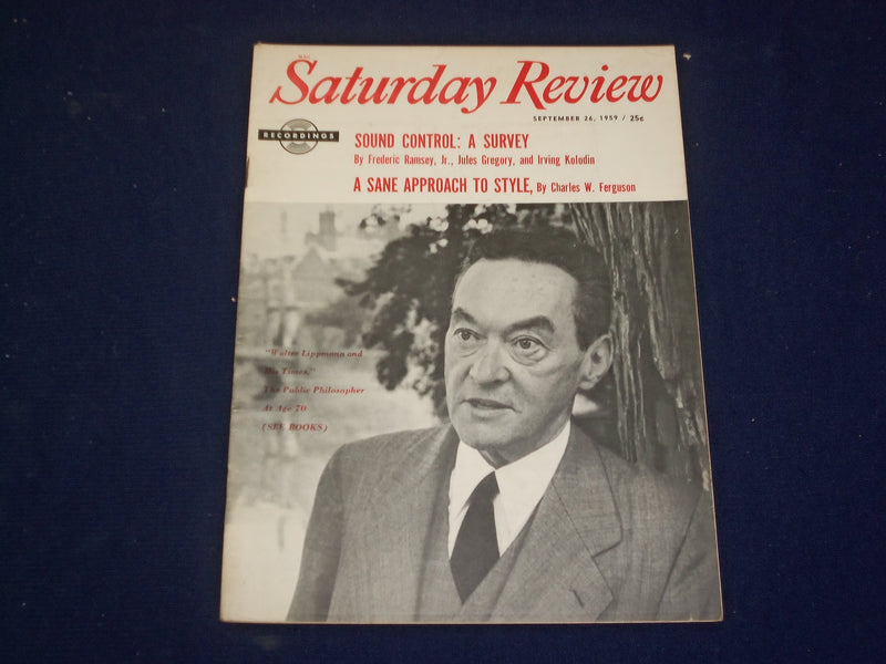 1959 SEPTEMBER 26 SATURDAY REVIEW MAGAZINE - WALTER LIPPMANN - SP 9465
