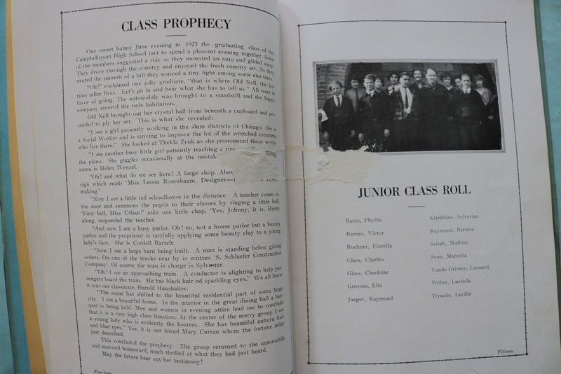 1925 THE RIPPLE CAMPBELLSPORT HIGH SCHOOL YEARBOOK - CAMPBELLSPORT, WI - K 3298