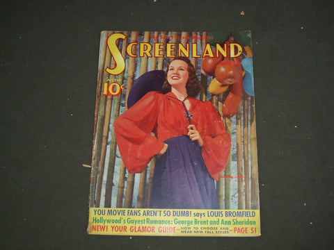 1940 SEPTEMBER SCREENLAND MAGAZINE - DEANNA DURBIN COVER - M 55