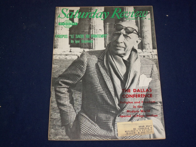 1959 DECEMBER 26 SATURDAY REVIEW MAGAZINE - IGOR STRAVINSKY - SP 9467