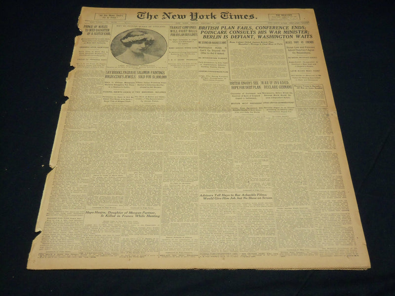 1923 JANUARY 5 NEW YORK TIMES - PRINCE OF WALES TO WED BOWES - LYON - NT 7889