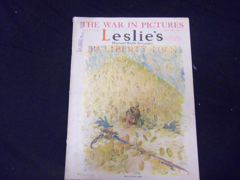1918 MARCH 9 LESLIE'S WEEKLY MAGAZINE - HELP BURY HIM - ST 2189