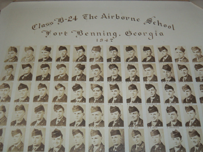 1947 FT. BENNING - CLASS B-24 AIRBORNE SCHOOL PHOTO - 11x14 - #21
