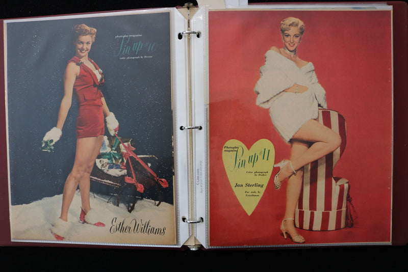 1950'S PHOTOPLAY MAGAZINE PIN-UPS SCRAPBOOK - E 24894