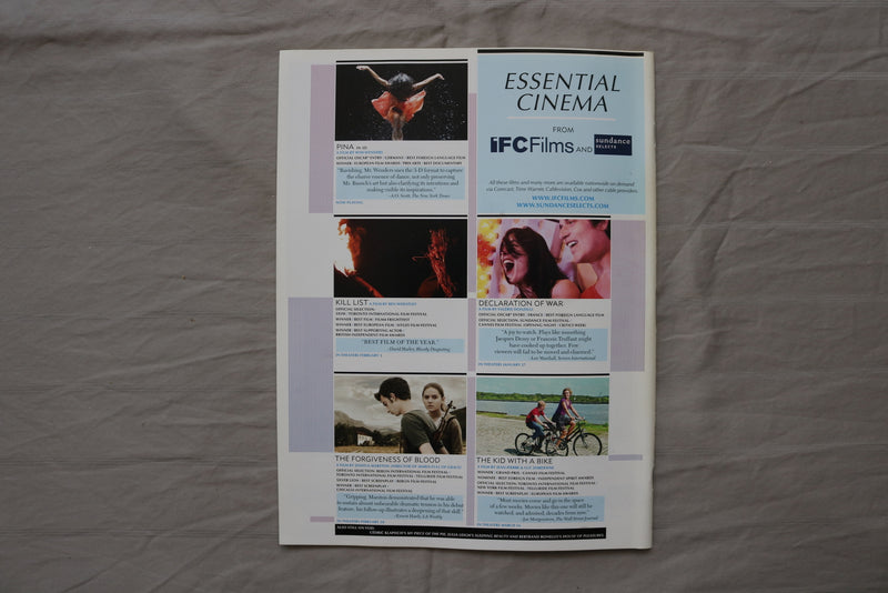 2012 JAN/FEB FILM COMMENT MAGAZINE - GIRL WITH THE DRAGON TATTOO COVER - E 24086