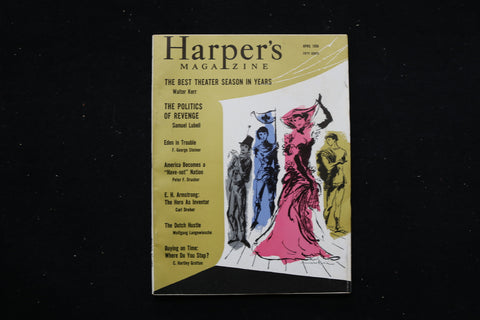 1956 APRIL HARPER'S MAGAZINE - THE BEST THEATER SEASON IN YEARS COVER - E 10619