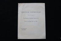 1903 JUNE 19 AMATEUR VAUDEVILLE PROGRAM - MADISON ATHLETIC ASSOCIATION - K 1986