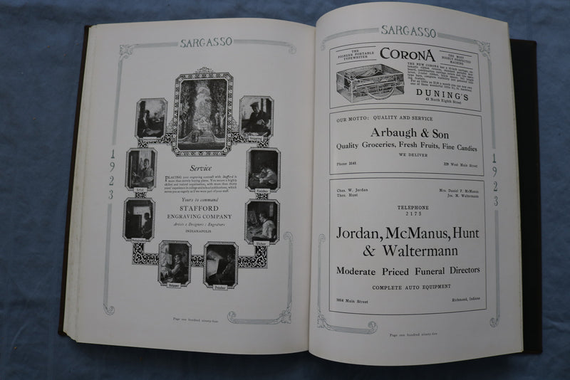 1923 THE SARGASSO EARLHAM COLLEGE YEARBOOK - RICHMOND, INDIANA - YB 3425