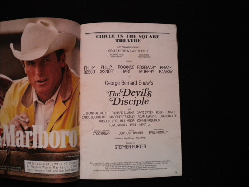 1989 THE DEVIL'S DISCIPLE PLAYBILL - 6 SIGNATURES - J 8230