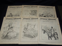 1893 JOURNAL AMUSANT ILLUSTRE FRENCH MAGAZINE LOT OF 29 - FASHION ILLUS- O 3197G