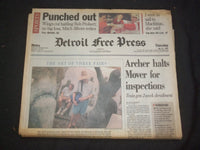 1994 JULY 21 DETROIT FREE PRESS NEWSPAPER - MAYOR ARCHER HALTS MOVER - NP 7685
