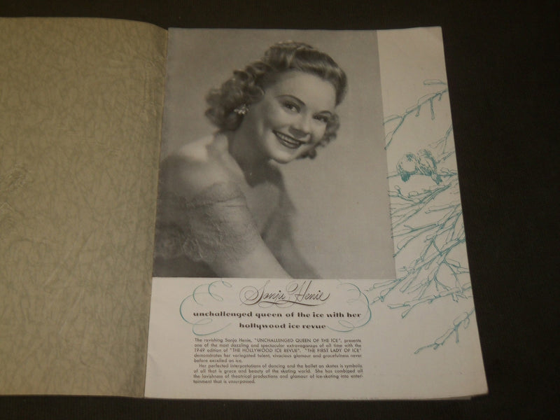 1949 & 1950 SONIA HENIE HOLLYWOOD ICE REVUR PROGRAMS LOT OF 2 - J 3609