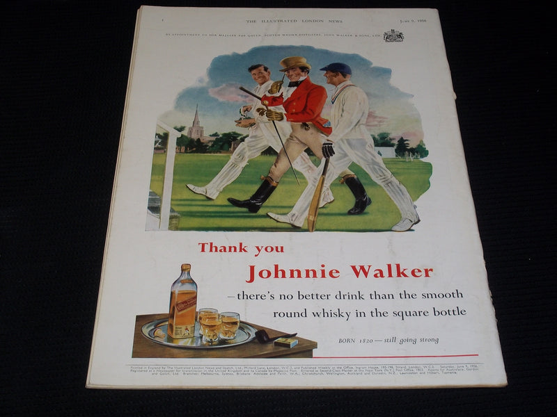 1956 JUNE 9 ILLUSTRATED LONDON NEWS MAGAZINE NICE COVERS & ADS - E 4240