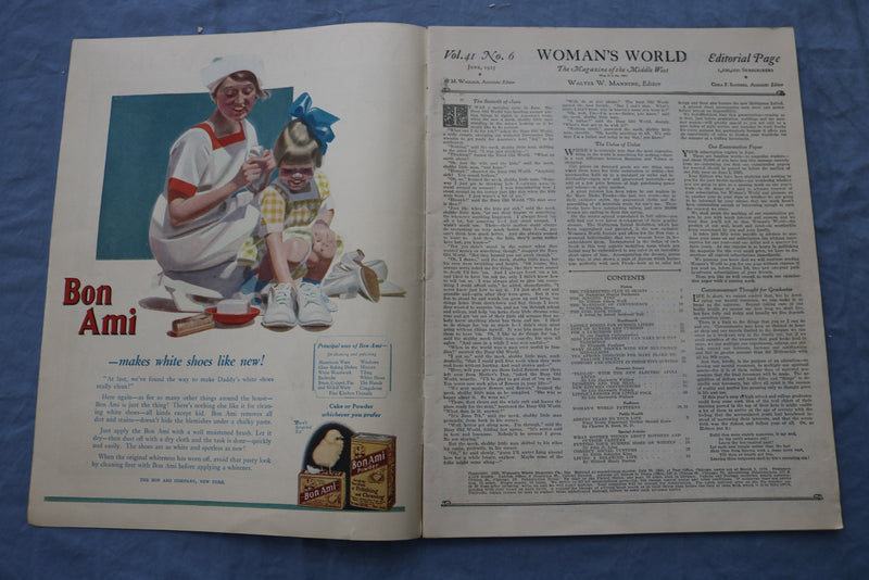 1925 JUNE WOMAN'S WORLD MAGAZINE - ILLUSTRATIONS/STORIES/ADS - SP 4783P
