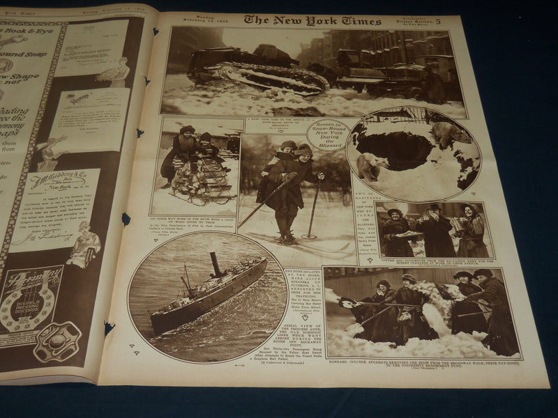 1920 FEBRUARY 15 NEW YORK TIMES PICTURE SECTION - GASSED BY SARGENT - NT 8773