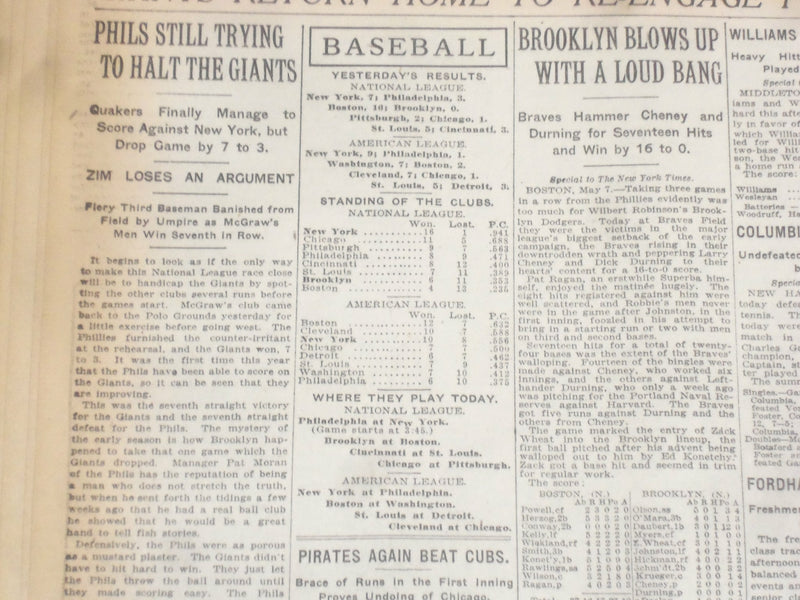 1918 MAY 8 NEW YORK TIMES - FALL OF BRITISH CABINET THREATENED - NT 8175