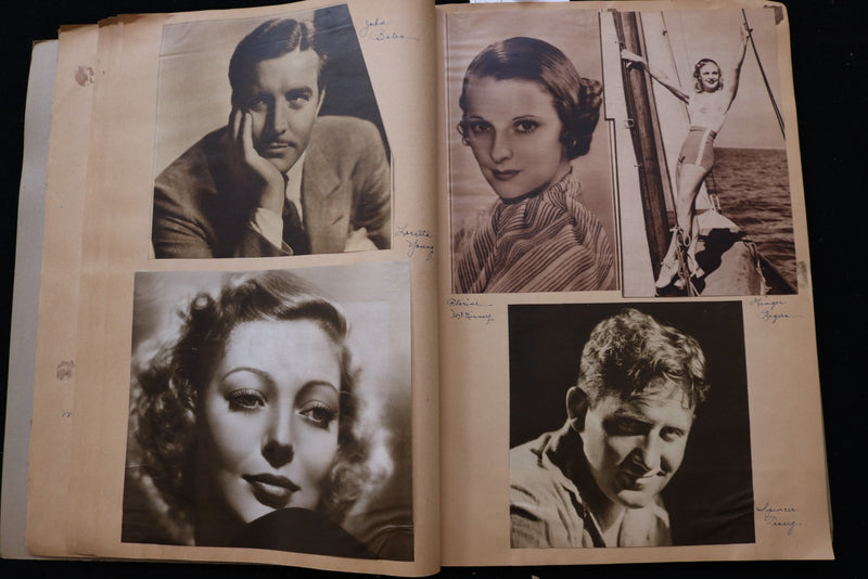 1930'S HOLLYWOOD SCRAPBOOK - JEAN HARLOW - GARY COOPER - E 24949