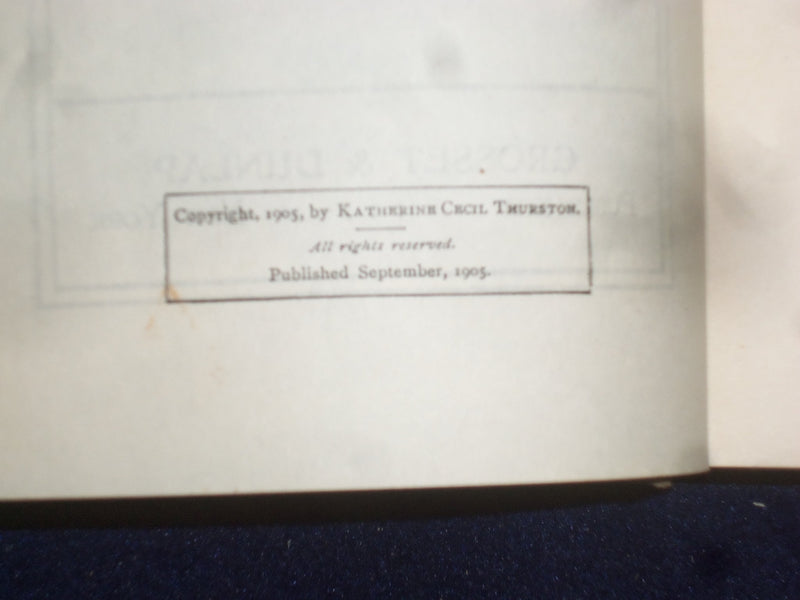 1905 THE GAMBLER HARDCOVER BOOK BY KATHERINE CECIL THURSTON - KD 9045