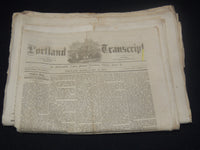 1871 PORTLAND TRANSCRIPT NEWSPAPER LOT OF 14 ISSUES - MAINE - NP 3297Q
