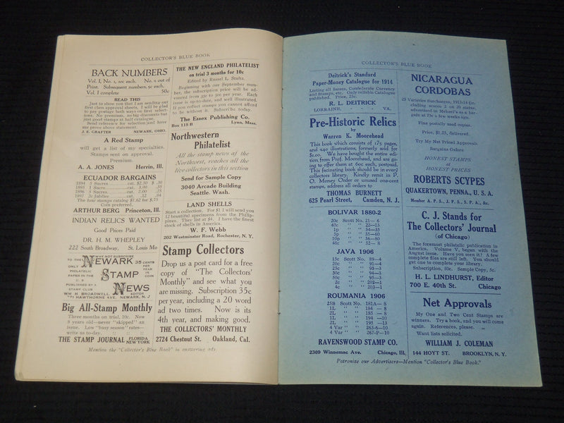 1914 SEPTEMBER COLELCTIONS BLUE BOOK - MAGAZINE FOR COLLCETORS - K 2618
