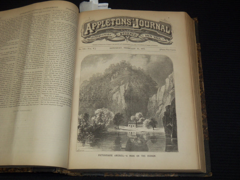 1871 JAN-JUNE APPLETON'S JOURNAL BOUND VOLUME NO. 5 - ILLUSTRATIONS - KD 7462E