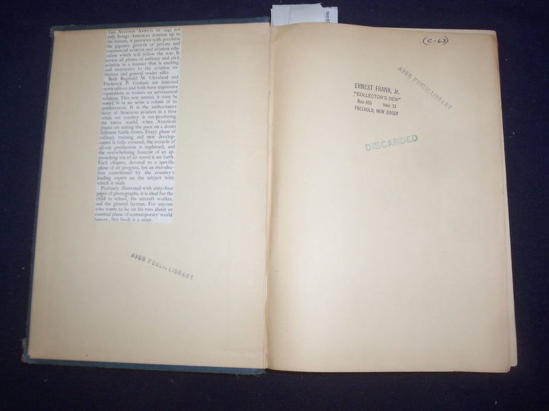 1945 THE AVAIATION ANNUAL OF 1945 HARDCOVER BOOK - KD 9080
