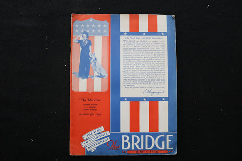 1936 JUNE THE BRIDGE MAGAZINE - WOMAN SALUTING COVER - E 10533