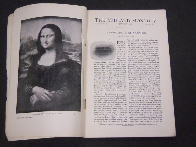 1898 THE MIDLAND MONTHLY MAGAZINE LOT OF 12 COMPLETE YEAR - NICE PHOTOS- WR 569G