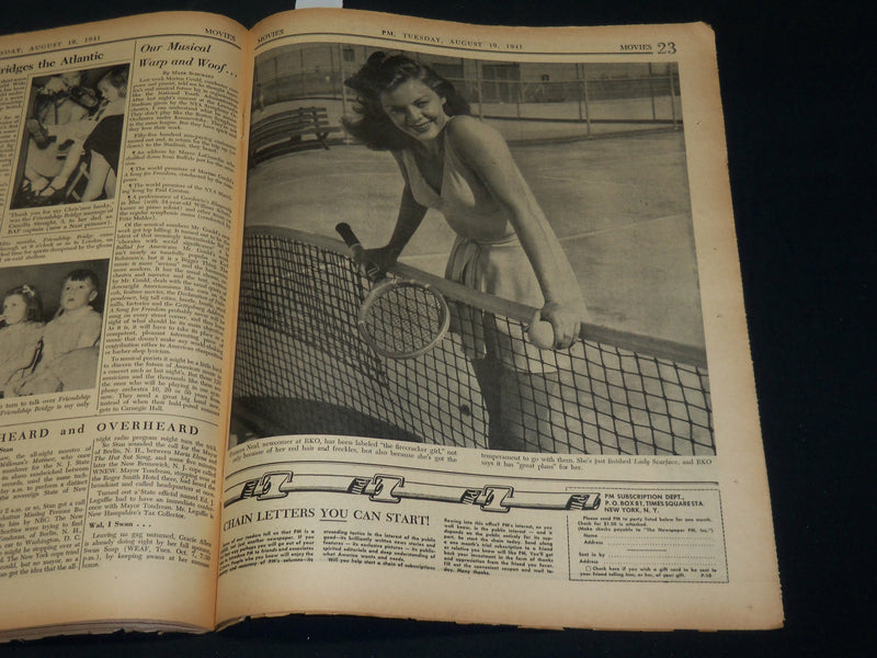 1941 AUGUST 19 PM'S WEEKLY NEWSPAPER - FDR BANKS ON RUSSIA - NP 4933