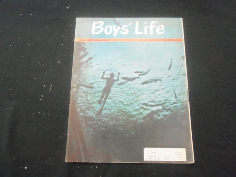 1964 AUGUST BOYS' LIFE MAGAZINE - UNDERWATER DIVER AND FISH COVER - ST 3770Z