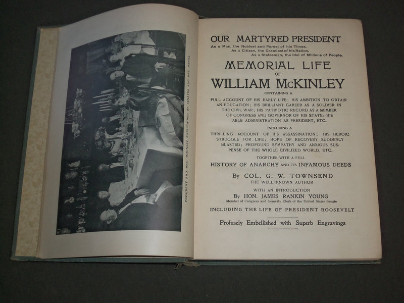 1901 MEMORIAL LIFE OF WILLIAM MCKINLEY HARDCOVER BOOK - KD 3904
